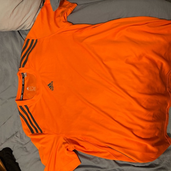 Adidas Training T-Shirt Crewneck Men's XL Short Sleeve Activewear Orange NWOT - Picture 2 of 12